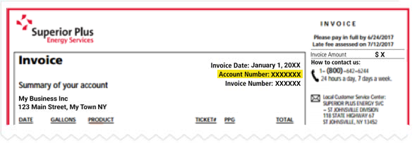 Account Number from invoice